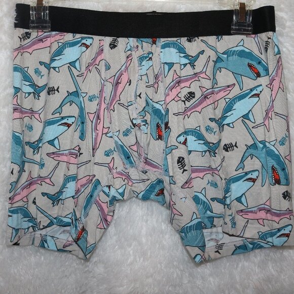 MeUndies men's boxer briefs sharks large NEW - Picture 1 of 4